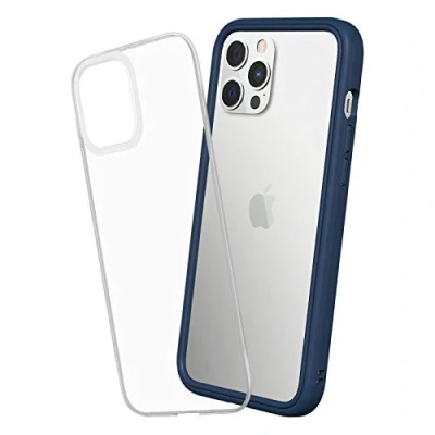 Abbildung von RhinoShield Modulares Case kompatibel mit [iPhone 12 Pro Max] Mod NX Anpassbare &amp; stoßdämpfende Schutzhülle im schlanken Design 3.5 Meter Fallschutz Marineblau
