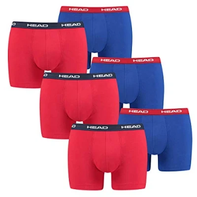 Abbildung von HEAD 10 er Pack Herren Boxer Boxershorts Basic Pant Unterwäsche, Farbe:Schwarz/Rot/Blau, Bekleidungsgröße:XL