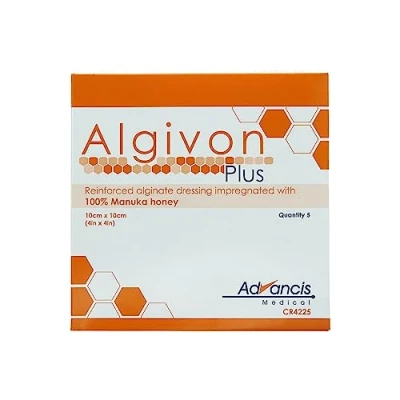 Abbildung von Algivon Plus Honigalginat Wundauflage 10x10 cm