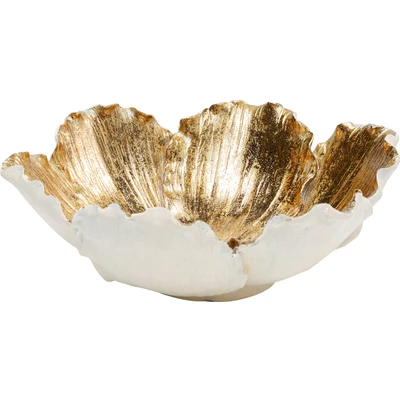 Abbildung von KARE Deko Schale Flower Bloom, creme/gold, handgearbeitet