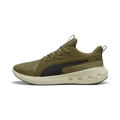 Abbildung von Puma Softride Carson Unisex Laufschuh Neutral, Größe: 44, Olive/black/desert dust Schuhe