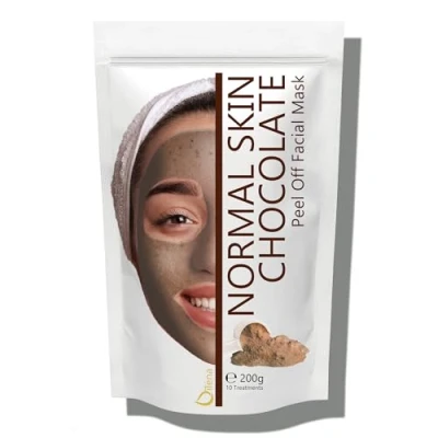 Abbildung von Plumping Schokoladenmaske Alginate Peel Off Feuchtigkeitspuder Maske, Mitesserentferner Gesichtsmaske Vegan, kein Abwaschen, Peeling und Porenreinigung 200 g + freie Dosis