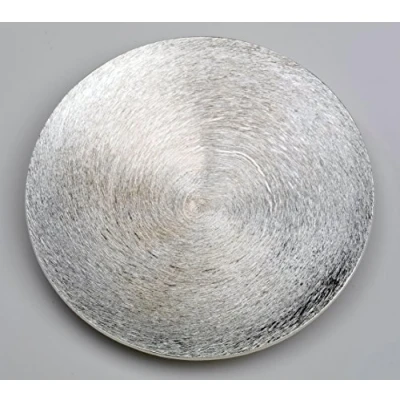 Abbildung von Kerzenteller, Dekoteller aus Alu gewölbt in Silber Ø 14 cm