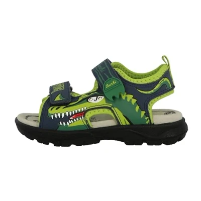 Abbildung von Lurchi Krypto Blinky Trekkingsandale für Kinder, Größe: 27, Dark blue/green Schuhe