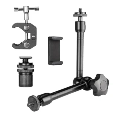 Abbildung von ZTOWOTO 10 Inch Magic Arm with Super Crab Clamp,Adjustable Kamera Halterung,Kamerahalterung 1/4&quot; 3/8&quot; Threaded，Gelenkarm for Monitor/Webcam/Light/Microphone