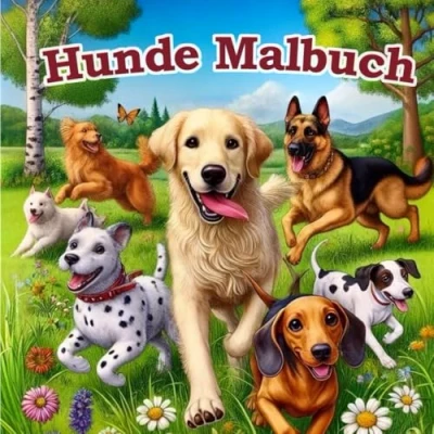 Abbildung von Hunde Malbuch für Kinder: ab 4 jahren Welpen Kinder, die lieben