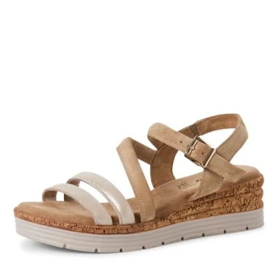 Abbildung von s.Oliver Keilsandalette, Damen, Größe: 39, Beige comb Schuhe