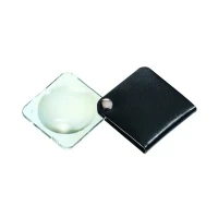Abbildung von Eschenbach Optik Lupe Einschlaglupe classic, Vergrößerung 3,5 x, Durchmesser 60 mm, eckig, royalschwarz