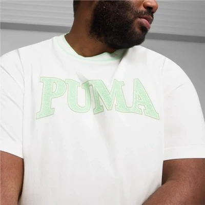 Abbildung von PUMA Unisex Squad Big Graphic Tee T Shirt, White Fresh Mint, M