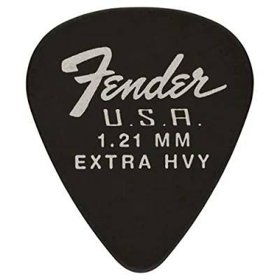 Abbildung von Fender Dura Tone Guitar Picks 351 Shape, 1.21, Black, 12 Pack