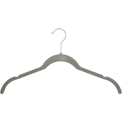 Abbildung von Amazon Basics Kleiderbügel für Hemd / Kleid, mit Samt überzogen 30er Pack, Grau