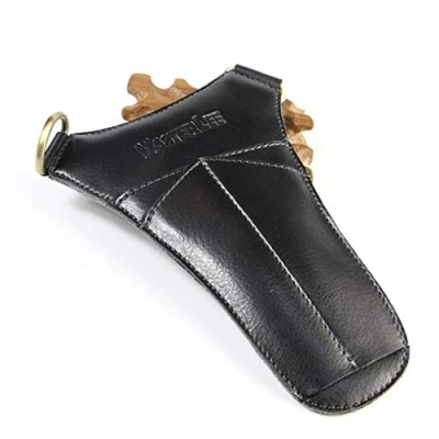 Abbildung von Salon Barber Taillentasche Scherentasche Leder Friseur Schere Kit Tasche Taschen Haarstyling Werkzeuge Fall