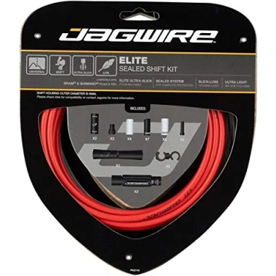 Abbildung von Jagwire Road Elite Schaltzug, versiegelt, 2 Stück x Getriebekabel, rot, Einheitsgröße