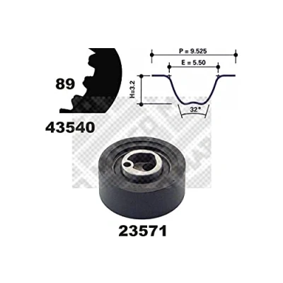 Abbildung von MAPCO 23540 Zahnriemensatz 89 SUZUKI: Samurai SUV, Swift 2 Schragheck, Cabrio, SUBARU: JUSTY