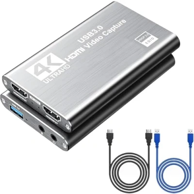 Abbildung von 4K HDMI Video Capture Card,Audio Card,USB3.0 1080P 60FPS Recorder für Streaming Gaming Broadcasting, funktioniert mit Xbox Series X/S, One PS5,Switch/Kamera/PC/OBS