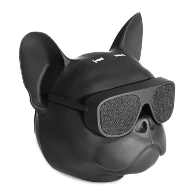 Abbildung von Ibiza Dog Sound Schallwand, Akku Lautsprecher in Form eines Hundekopfes Bluetooth, Micro SD, Aux TWS Design, modern, lustig