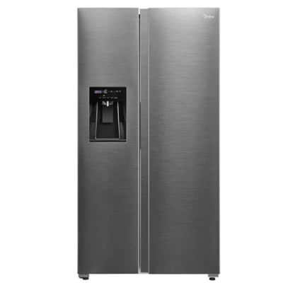Abbildung von Midea MDRS761MYC46 Side by Kühl /Gefrierkombination/No Frost/3in1 Wasser /Eisspender und Wassertank/Dual Inverter Compressor/179,3 cm Höhe/573L Gesamtvolumen/208 kWh/Jahr/Rostfreier Stahl