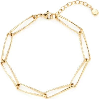 Abbildung von JEWELS BY LEONARDO Armband Consenza, Arm Schmuck aus goldfarbenem Edelstahl, in sich gedrehte Kettenglieder, 18 22 cm Länge, Damen, 024445