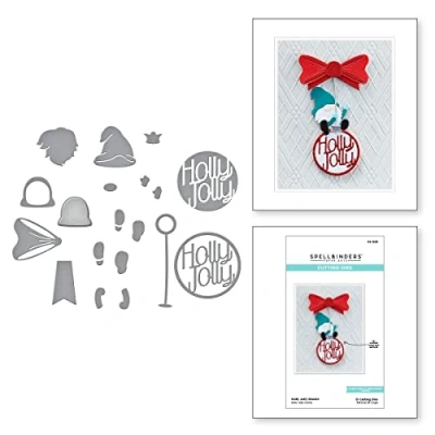 Abbildung von Spellbinders Holly Jolly Gnome geätzte Stanzformen, Metall, S4 1223