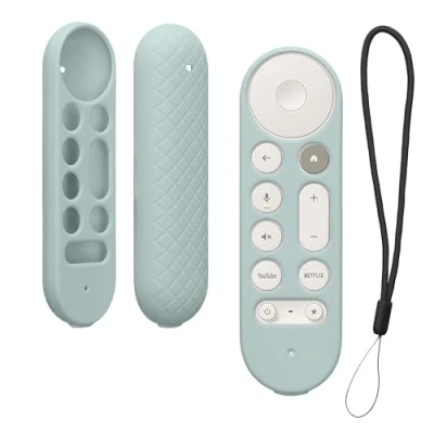 Abbildung von kwmobile Hülle Fernbedienung kompatibel mit Google TV Streamer 4K Silikon Case für Zubehör in Pastellgrün
