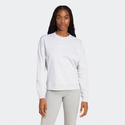 Abbildung von adidas Damen Essentials LINEAR French Terry Sweatshirt, Glow Blue/White, XXL