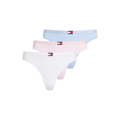 Abbildung von Tommy Hilfiger Underwear String 3 PACK FLAG THONG (EXT. SIZE) (Packung, St., 3er) mit Logo Stretchbund