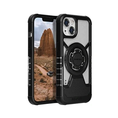 Abbildung von ROKFORM iPhone 13 Hülle, Doppelmagnet oder und Dreh Verriegelung, Handyhülle nach Militärstandards geprüft Crystal Series (Durchsichtig)
