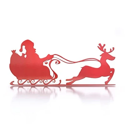 Abbildung von tuning art WD01 Weihnachts Schild Weihnachtsdekoration Deko Metallschild Stahl Massiv Innen und Außenbereich Rot