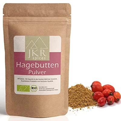 Abbildung von JKR Spices 500g Bio Hagebuttenpulver Hagebutten Pulver ganze Hagebutte gemahlen Heckenrose