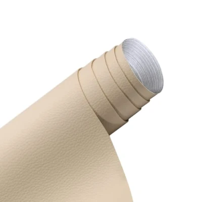 Abbildung von Kunstleder Selbstklebende Leder Reparatur Set, Lederflicken Patch 40 x 150cm, für Sofas Autositze Bürostuhl Kopfteil Handtaschen Jacken, Beige