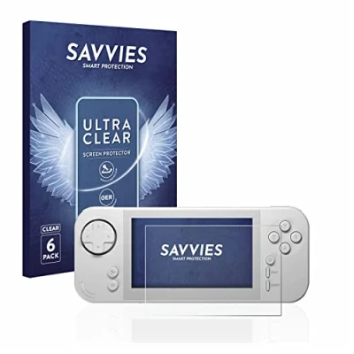 Abbildung von Savvies 6 Stück Schutzfolie für Evercade EXP Displayschutz Folie Ultra Transparent