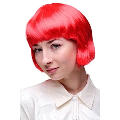 Abbildung von WIG ME UP PW0114 PC13 Sexy Party Perücke Bob rot Disco Kurz &amp; Frech
