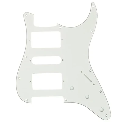 Abbildung von Musiclily Pro 11 Löcher HSH Strat Pickguard Gitarren Schlagbrett für Fender American/Mexican Standard Stratocaster Modern Style E Gitarre,3 lagig Pergament
