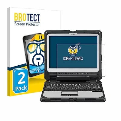 Abbildung von BROTECT (2 Stück Schutzfolie für Panasonic Toughbook CF 33 Displayschutz Folie Ultra Klar