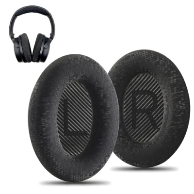 Abbildung von AHG QC35 Ersatz Ohrpolster, kompatibel mit Bose QuietComfort 35 / ii Kopfhörern (Mosaik), hochwertiges Proteinleder, dicker, flexiweicher, hochdichter Schaumstoff, hoher Komfort