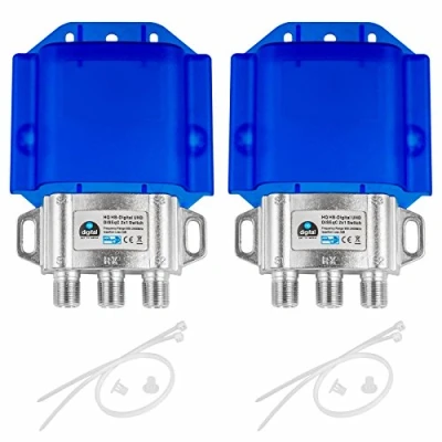 Abbildung von 2X HQ DiseqC Schalter Switch 2/1 mit Wetterschutzgehäuse HB DIGITAL SAT LNB 1 x Teilnehmer/Receiver für Full HDTV 3D 4K UHD