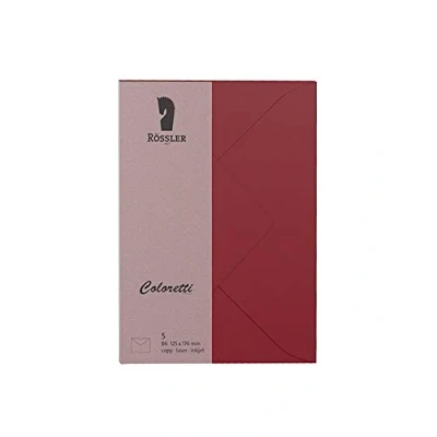 Abbildung von Rössler Briefumschläge Coloretti VE=5 Stück B6 Rosso