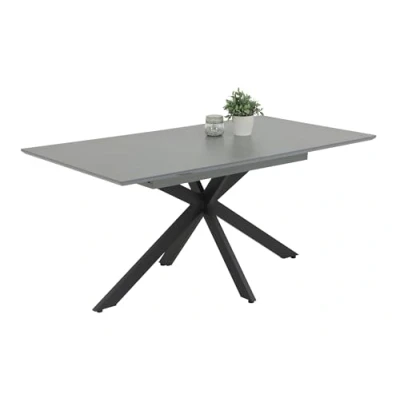 Abbildung von HELA Esstisch &quot;CHIARA Ausziehtisch 160 200 cm mit pflegeleichter Steinoberfläche&quot;, (1 St.), X Gestell, Synchronauszug, elegante Schweizer Kante