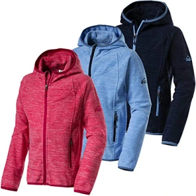 Abbildung von McKINLEY Mädchen Choco III Fleece Jacke, Melange/Navy Dark, 140