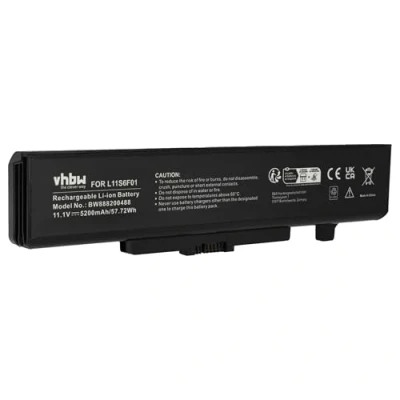 Abbildung von vhbw Akku Ersatz für Lenovo 45N1055, ASM 45N1042, 45N1048, FRU 45N1043, 45N1049 Notebook (5200mAh, 11,1V, Li Ion)