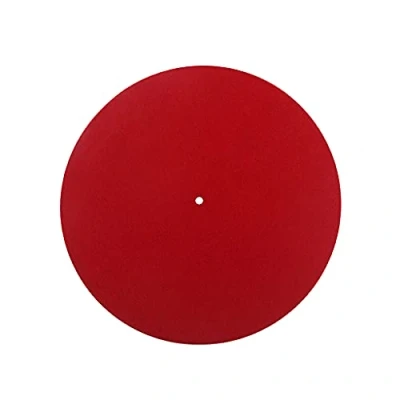 Abbildung von Alnicov Plattenspieler Wollmatte 30 cm Audiophile Pad antistatisch LP Spieler Anti Vibration
