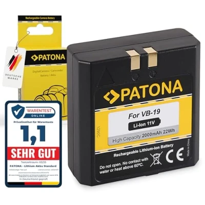 Abbildung von PATONA Akku Ersatz für Godox VB18 VB19 Batterie 2000mAh Kompatibel mit V850, V850II, V860, V860II Flash Speedlite