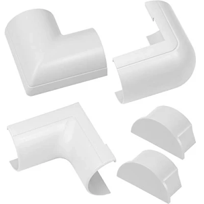 Abbildung von D Line CLOAP5025W Maxi Kabelkanal Clip Over Verbindungsstücke Multipack, Aufsteckbare Verbindungsstücke, Verbinden Sie mehrere 50x25mm Kabelkanäle 5 teiliges Zubehör Set Weiß
