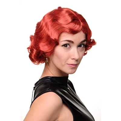 Abbildung von WIG ME UP Damenperücke Perücke 20er Jahre Swing Bob gewellt Rot Feuerrot ca. 25 cm A4002 137