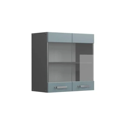 Abbildung von Vicco Glashängeschrank R Line, Blau Grau/Anthrazit, 60 cm