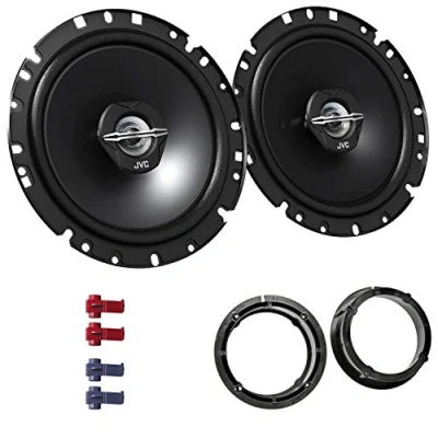 Abbildung von JVC CS J1720X Lautsprecher mit Einbauset passend für Skoda Fabia I bis 2001 Türen vorne/hinten 600 W 170mm 2 Wege Koax
