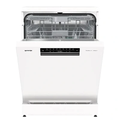 Abbildung von Gorenje GS673C60W Freistehender Geschirrspüler 60 cm 16 Maßgedecke 3 Körbe 7 Programme WiFi Inverter Motor SpeedWash TotalDry vollständiger Überlaufschutz Inox, Weiß