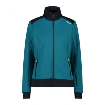 Abbildung von CMP Damen Softshelljacke mit fester Kapuze, Teal, 52