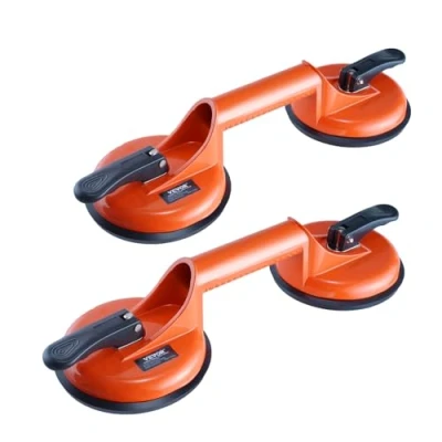 Abbildung von VEVOR Saugheber aus NBR Glasheber φ119mm Vakuumheber Belastbarkeit 85 150kg Glassauger Betriebstemperatur 20 60℃ Plattenheber Vakuum Saugnapf mit ergonomischem Alu Griff