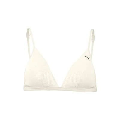 Abbildung von PUMA Damen Ribbed Triangle Bikini Top, White Combo, XL EU